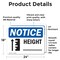 Signmission Height _ Sign With Symbol, 24 in W x Rectangle, Vinyl Decal OS-2PACK-NS-D-1824-L-13452 - alternate 6